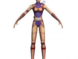 game 3d character - female archer 01 3D Model
