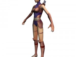 game 3d character - female archer 01 Model 3D