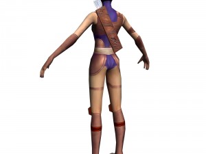 game 3d character - female archer 01 Model 3D