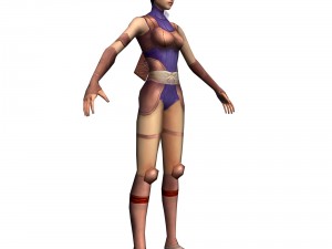 game 3d character - female archer 01 Model 3D