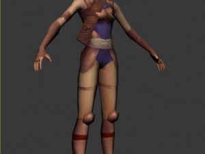 game 3d character - female archer 01 Model 3D