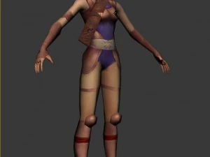 game 3d character - female archer 01 3D Model