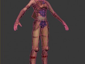 game 3d character - female archer 01 Model 3D