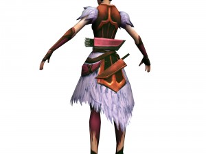 game 3d character - female archer 03 3D Модель