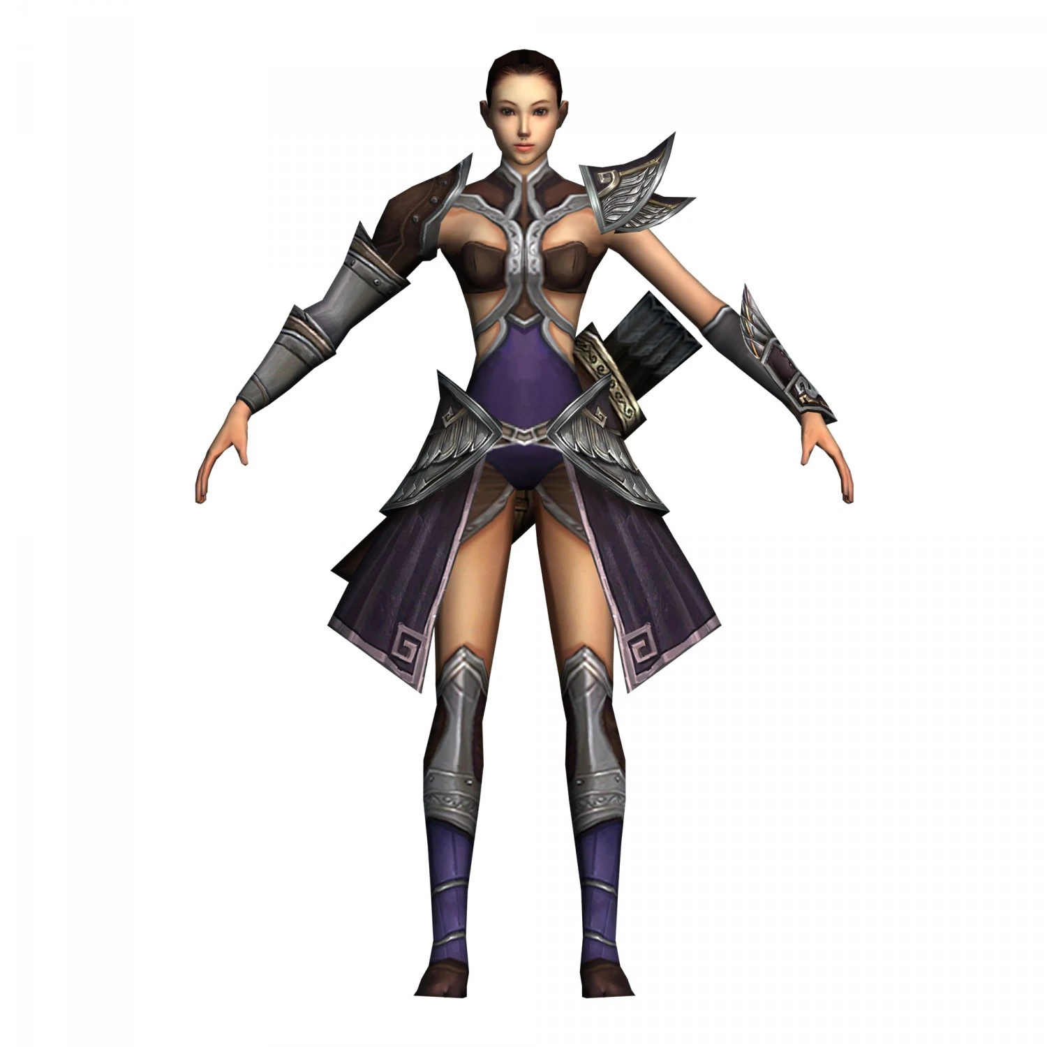 game 3d character - female archer 04 3D Model .c4d .max .obj .3ds .fbx .stl .blend 