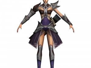 game 3d character - female archer 04 3D Model