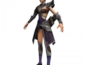 game 3d character - female archer 04 3D Model