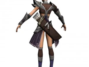 game 3d character - female archer 04 3D Model
