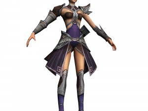 game 3d character - female archer 04 3Dモデル