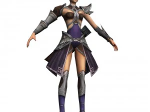 game 3d character - female archer 04 3D Model