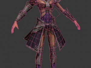 game 3d character - female archer 04 3Dモデル