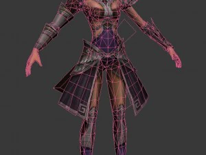 game 3d character - female archer 04 3D Model
