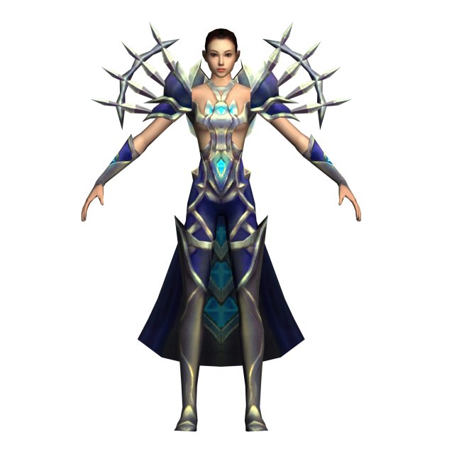 game 3d character - female archer 05 Modelo 3D .c4d .max .obj .3ds .fbx .stl .blend 
