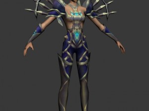 game 3d character - female archer 05 Modelo 3D