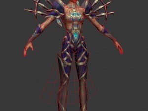 game 3d character - female archer 05 Modelo 3D