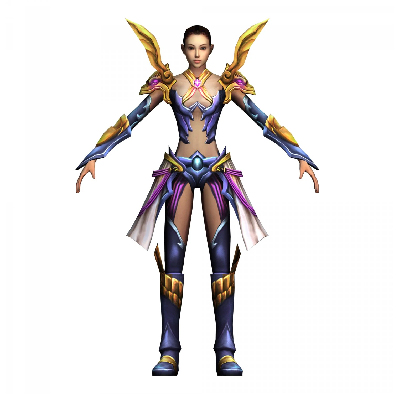 game 3d character - female archer 06 3D Model .c4d .max .obj .3ds .fbx .stl .blend