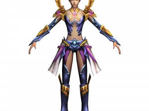 game 3d character - female archer 06 3D Model