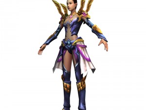 game 3d character - female archer 06 Model 3D