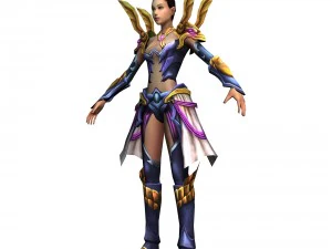 game 3d character - female archer 06 3D Model