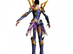 game 3d character - female archer 06 Model 3D