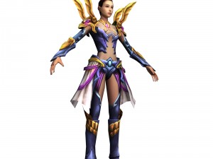 game 3d character - female archer 06 Model 3D