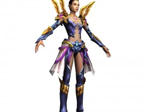 game 3d character - female archer 06 3D Model