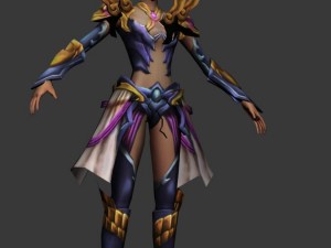 game 3d character - female archer 06 Model 3D