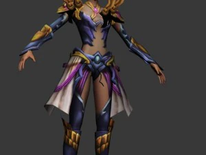 game 3d character - female archer 06 3D Model