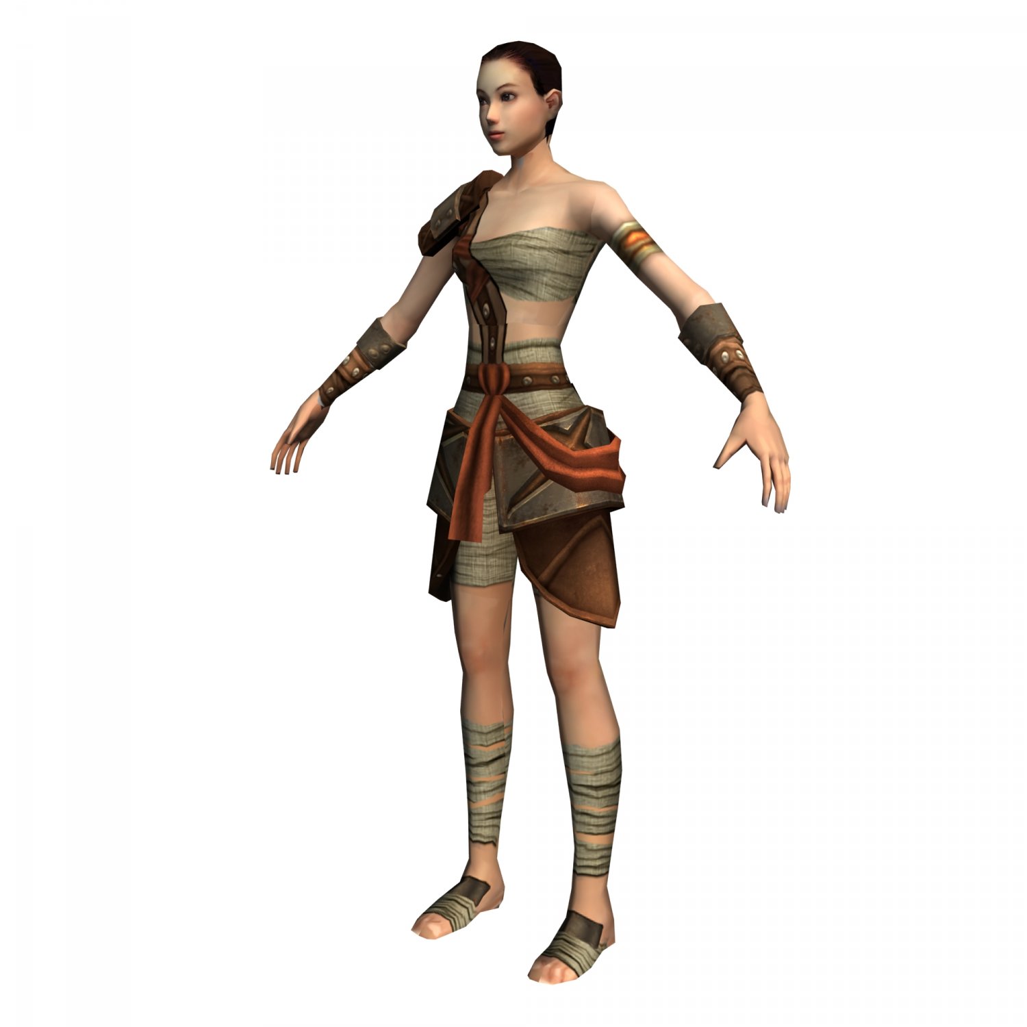 game 3d character - female warrior 01 3D Модель in Монстр 3DExport