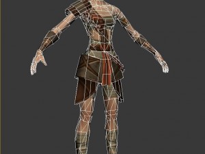 game 3d character - female warrior 01 Model 3D