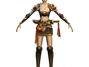 game 3d character - female warrior 02 3D Model