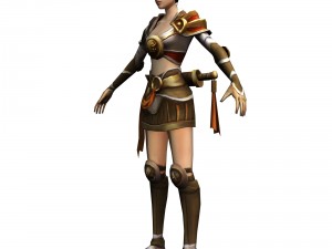 game 3d character - female warrior 02 3D 模型