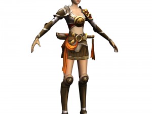 game 3d character - female warrior 02 3D 模型