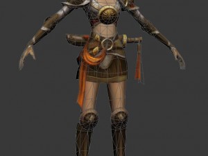 game 3d character - female warrior 02 3D 模型