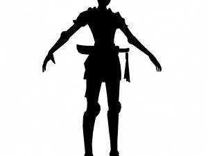 game 3d character - female warrior 02 3D Model