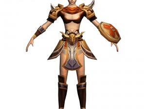 game 3d character - female warrior 3 3D Model