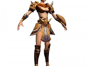 game 3d character - female warrior 3 Model 3D