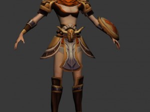 game 3d character - female warrior 3 Model 3D