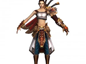 personagem do jogo 3d - guerreira 05 Modelo 3D