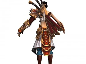 game 3d character - female warrior 05 3D Model