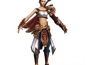 game 3d character - female warrior 05 3D Model