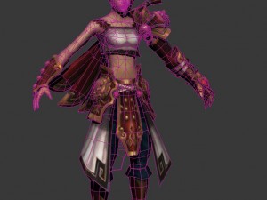 game 3d character - female warrior 05 3D मॉडल