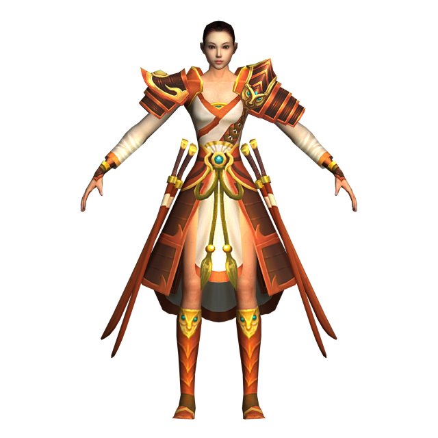 game 3d character - female warrior 06 Modelo 3D .c4d .max .obj .3ds .fbx .stl .blend 
