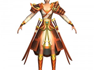 game 3d character - female warrior 06 3D Model