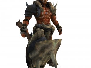 game 3d character - warrior ujung Modello 3D