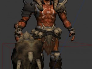 game 3d character - warrior ujung Modello 3D