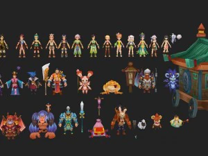 game character - 20 sci-fi character model 3D Model