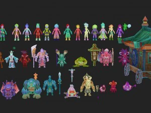 game character - 20 sci-fi character model 3D Model