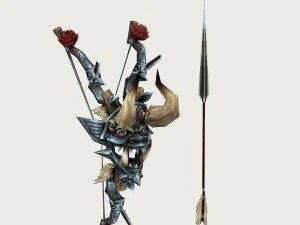 low poly 3d games - devil - bows and arrows 3D Model