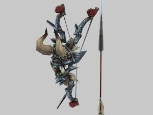 low poly 3d games - devil - bows and arrows 3D Model